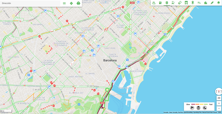 Mapa trànsit Barcelona Cercalia